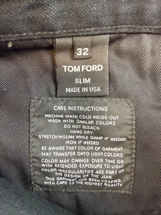 NWT Tom Ford Black Stretch Denim Slim Size 32 $820 - Picture 15 of 16